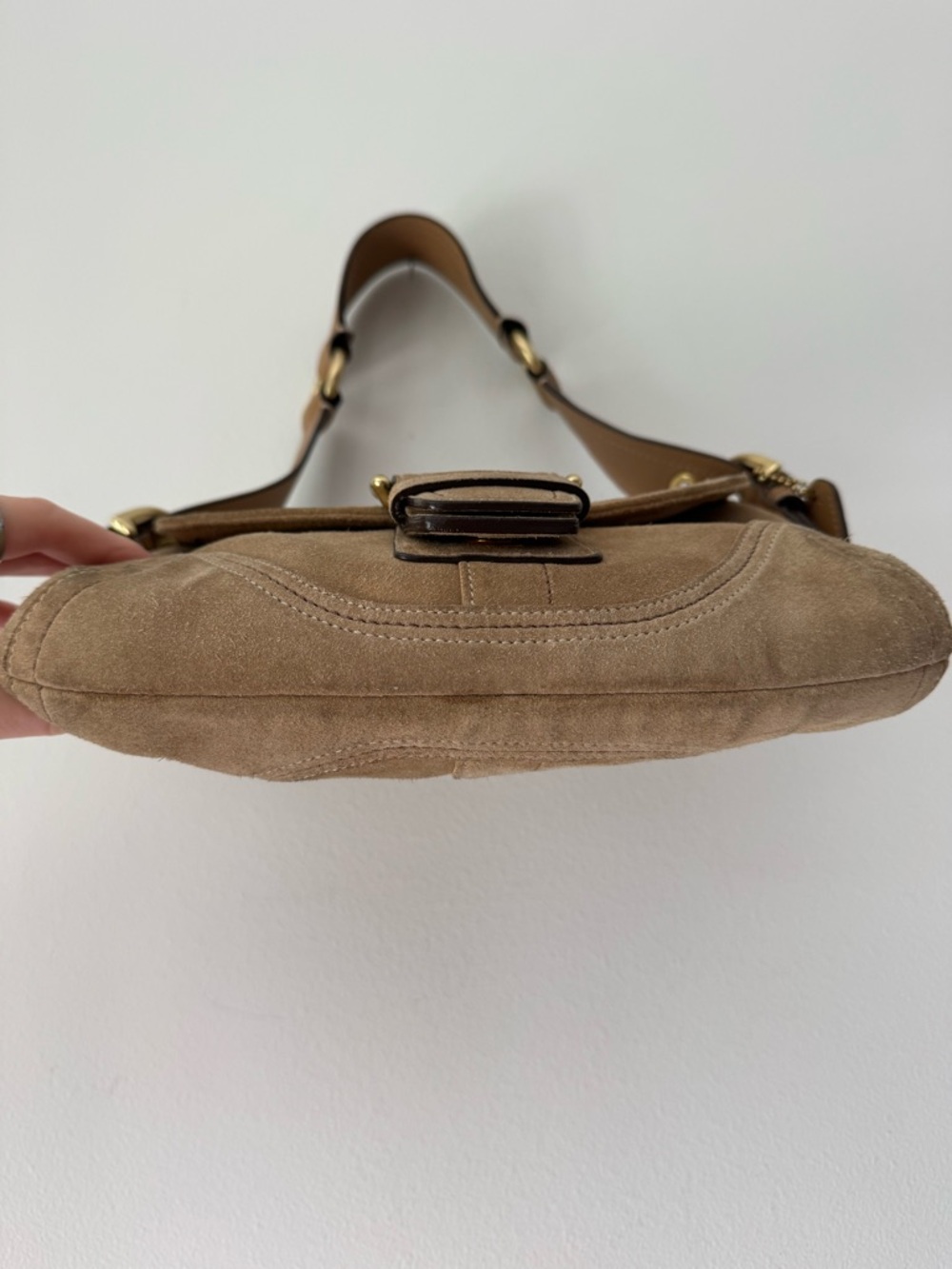 Vintage Y2K Coach Mini Tan Soho Shoulder Bag - Picture 4 of 10